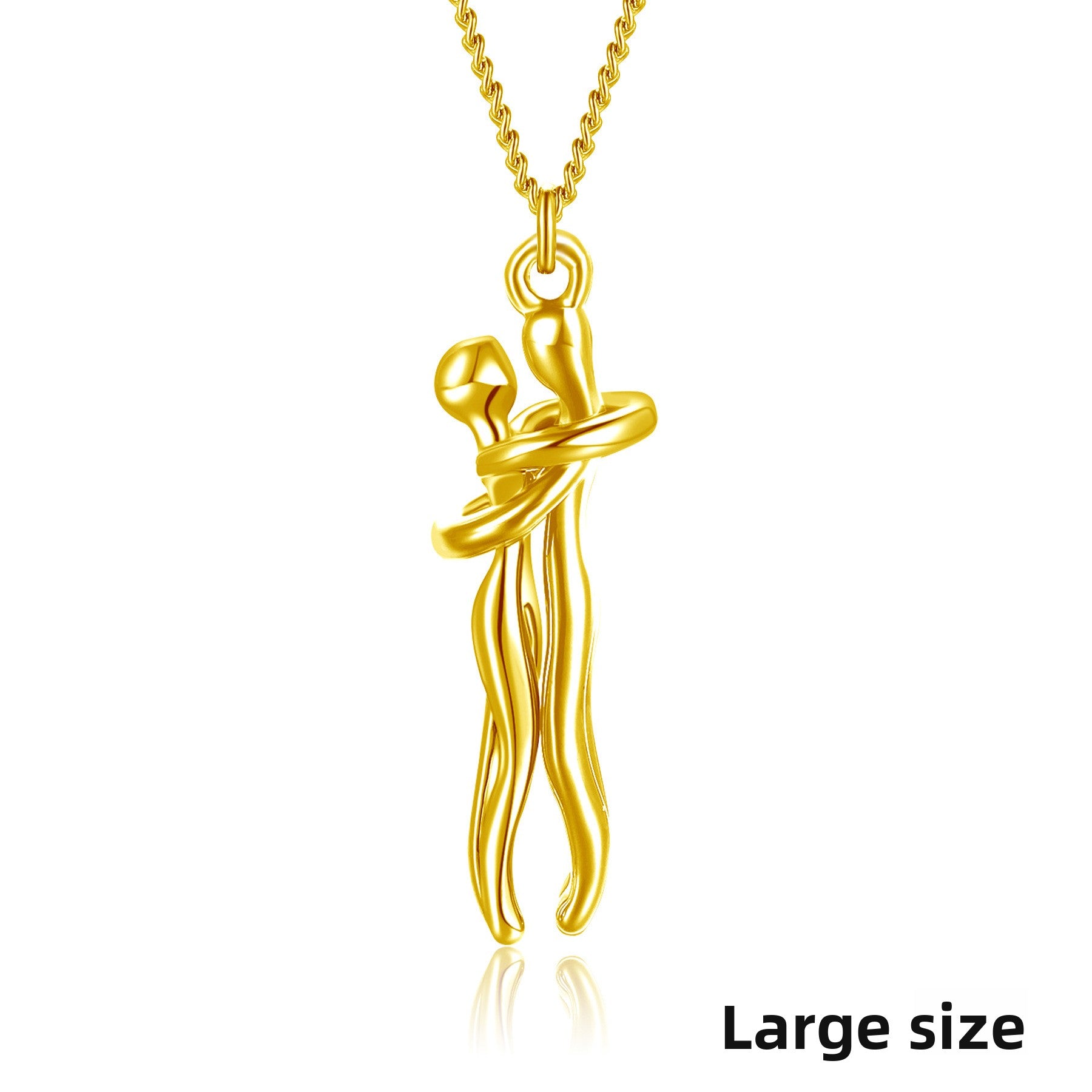 Couple Hugging Necklace