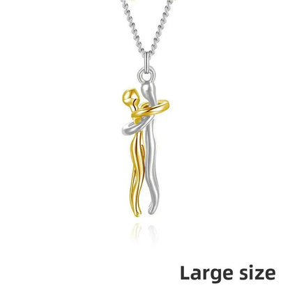 Couple Hugging Necklace