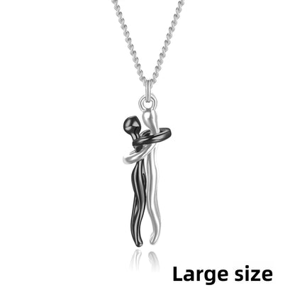 Couple Hugging Necklace