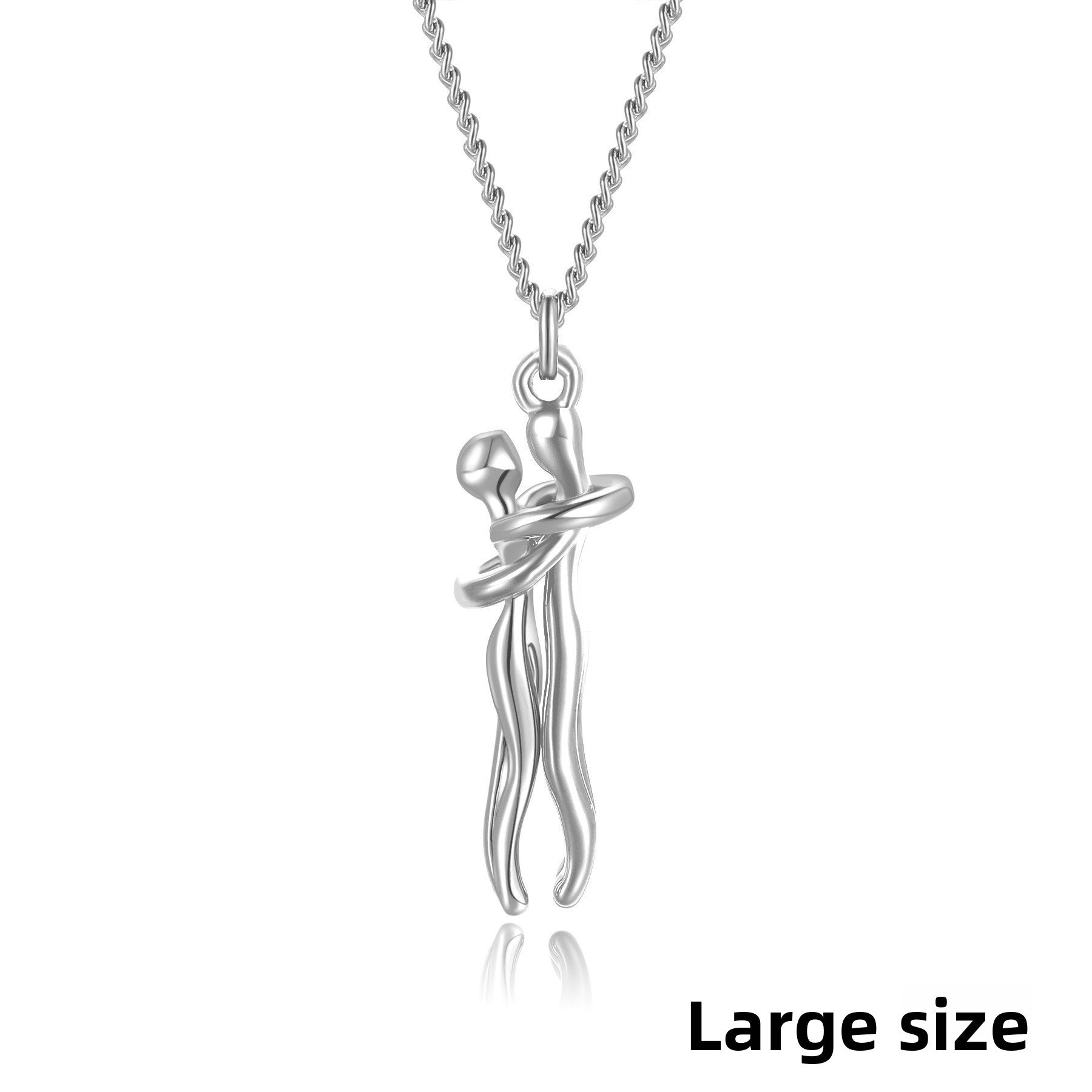 Couple Hugging Necklace