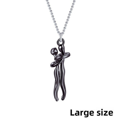 Couple Hugging Necklace