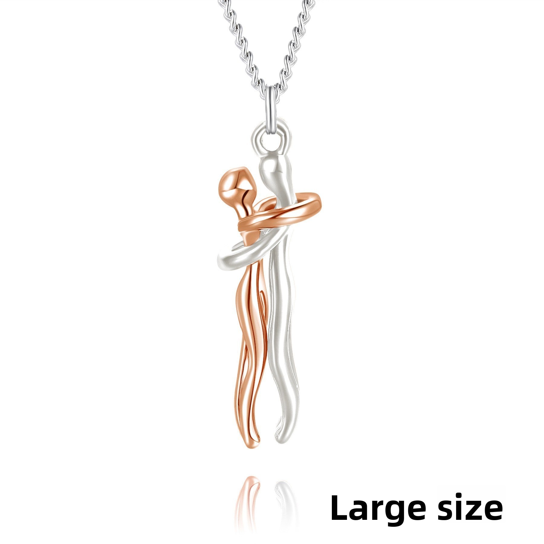 Couple Hugging Necklace
