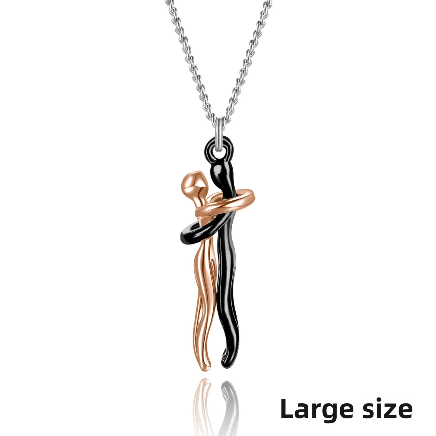 Couple Hugging Necklace