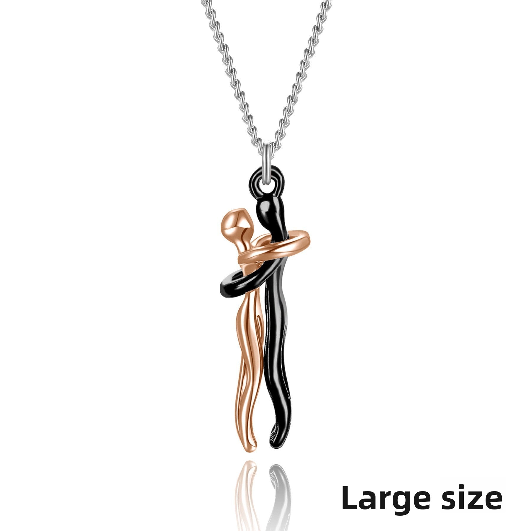Couple Hugging Necklace
