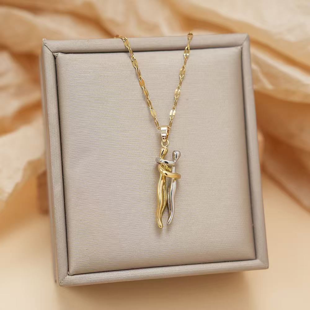 Couple Hugging Pendant