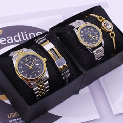 Black Face Men Watch Cool Bracelet Box