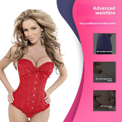 Court corseted woman