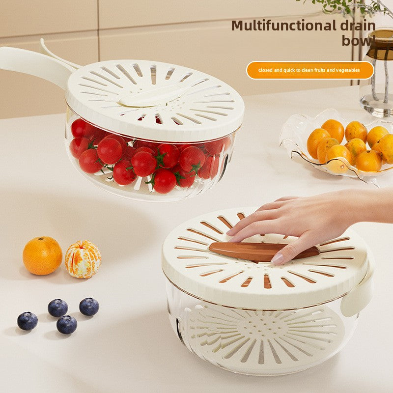 Covered draining basket