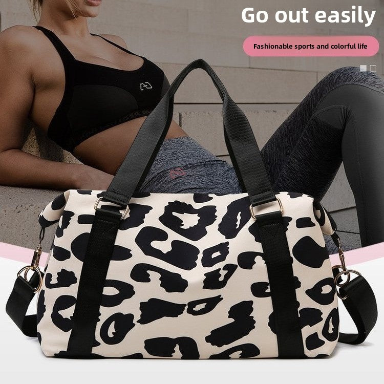 Cow-pattern travel bag
