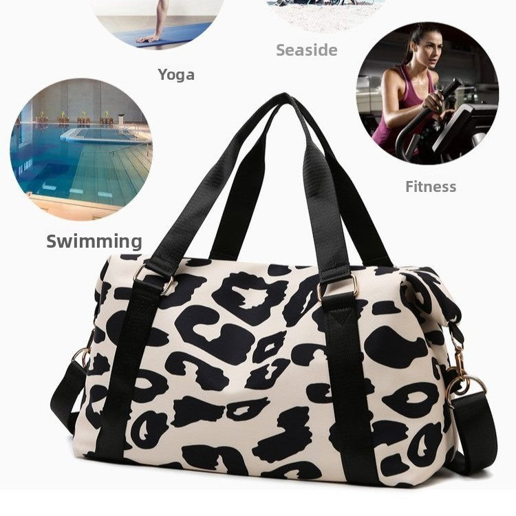 Cow-pattern travel bag