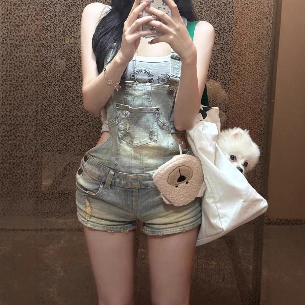Cowboy drawstring shorts for petite women