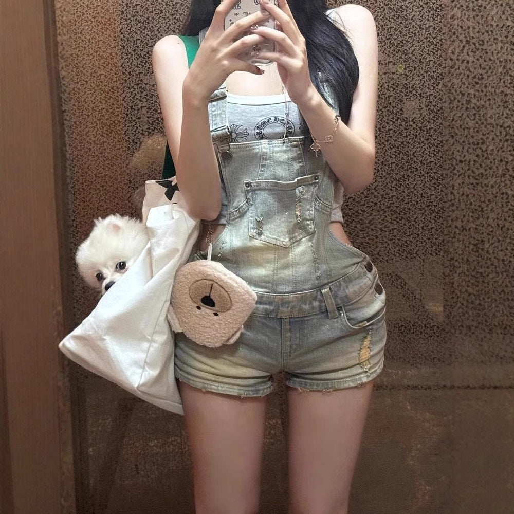 Cowboy drawstring shorts for petite women