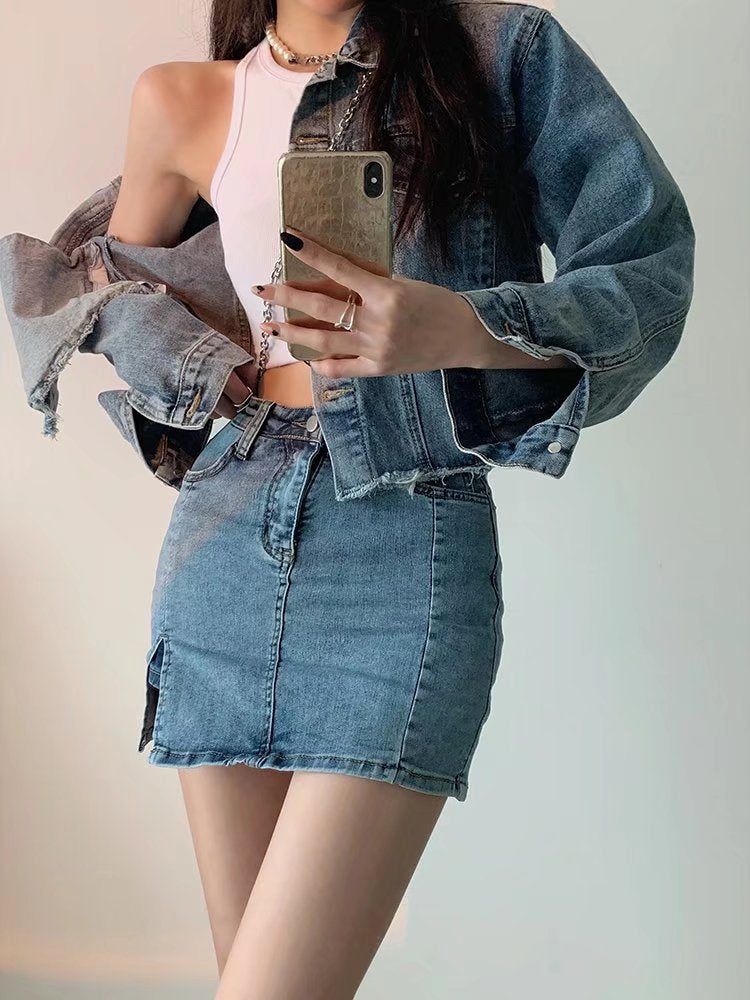 Cowboy half-length skirt