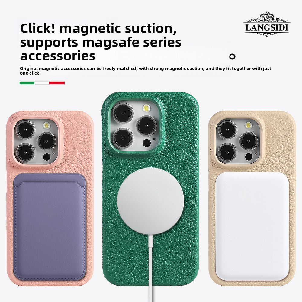 Cowhide Magnetic Protective Cover