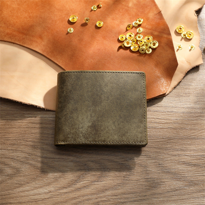 Cowhide short wallet