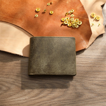 Cowhide short wallet