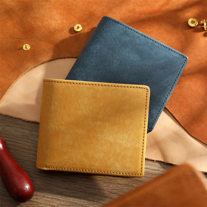Cowhide short wallet