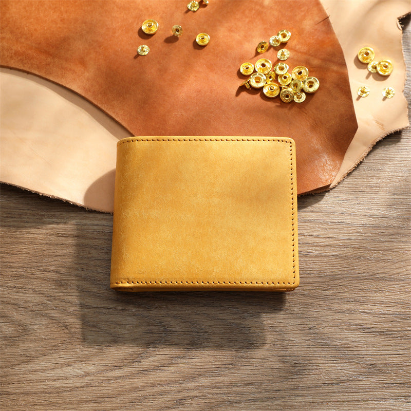 Cowhide short wallet