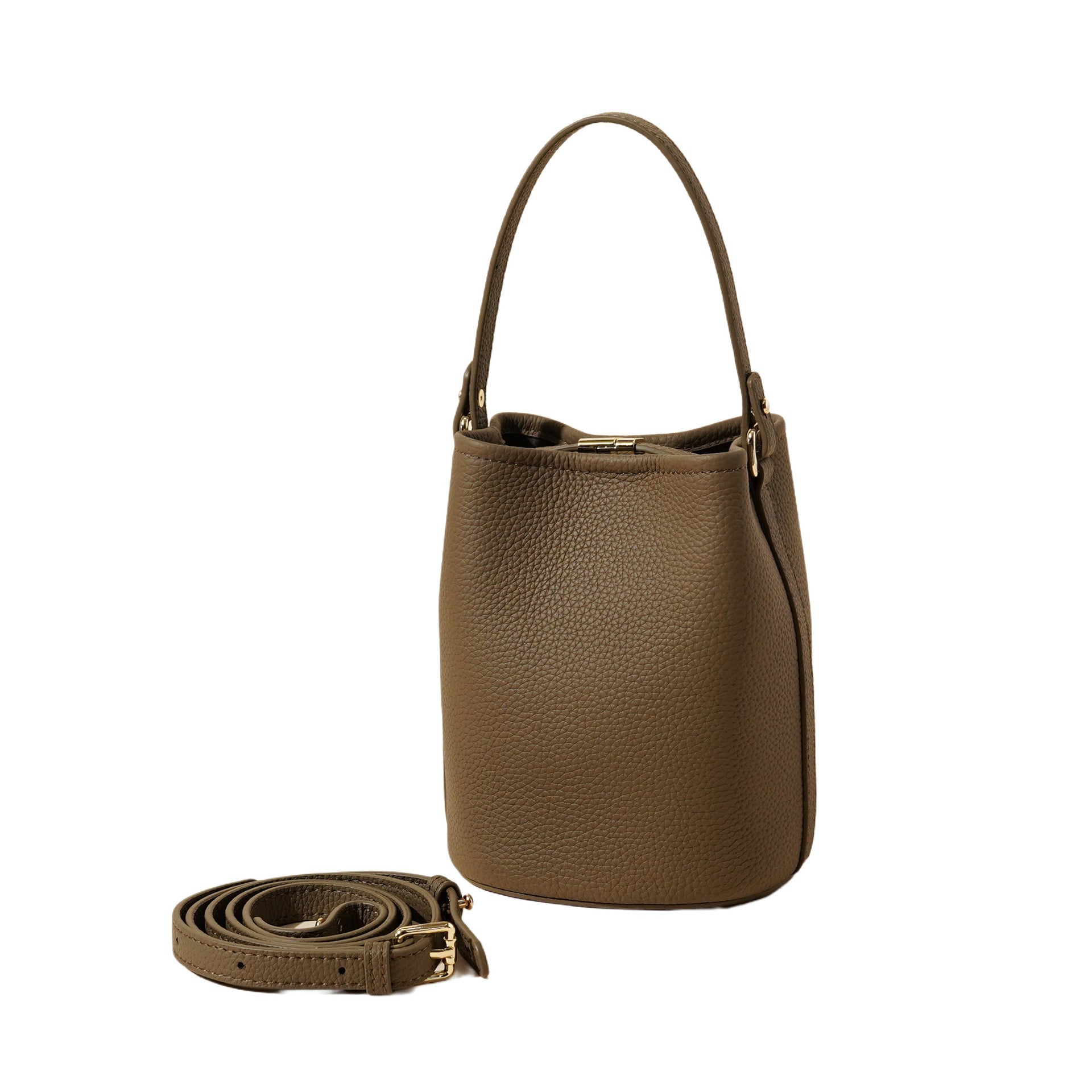 Cowhide Water Bucket Bag