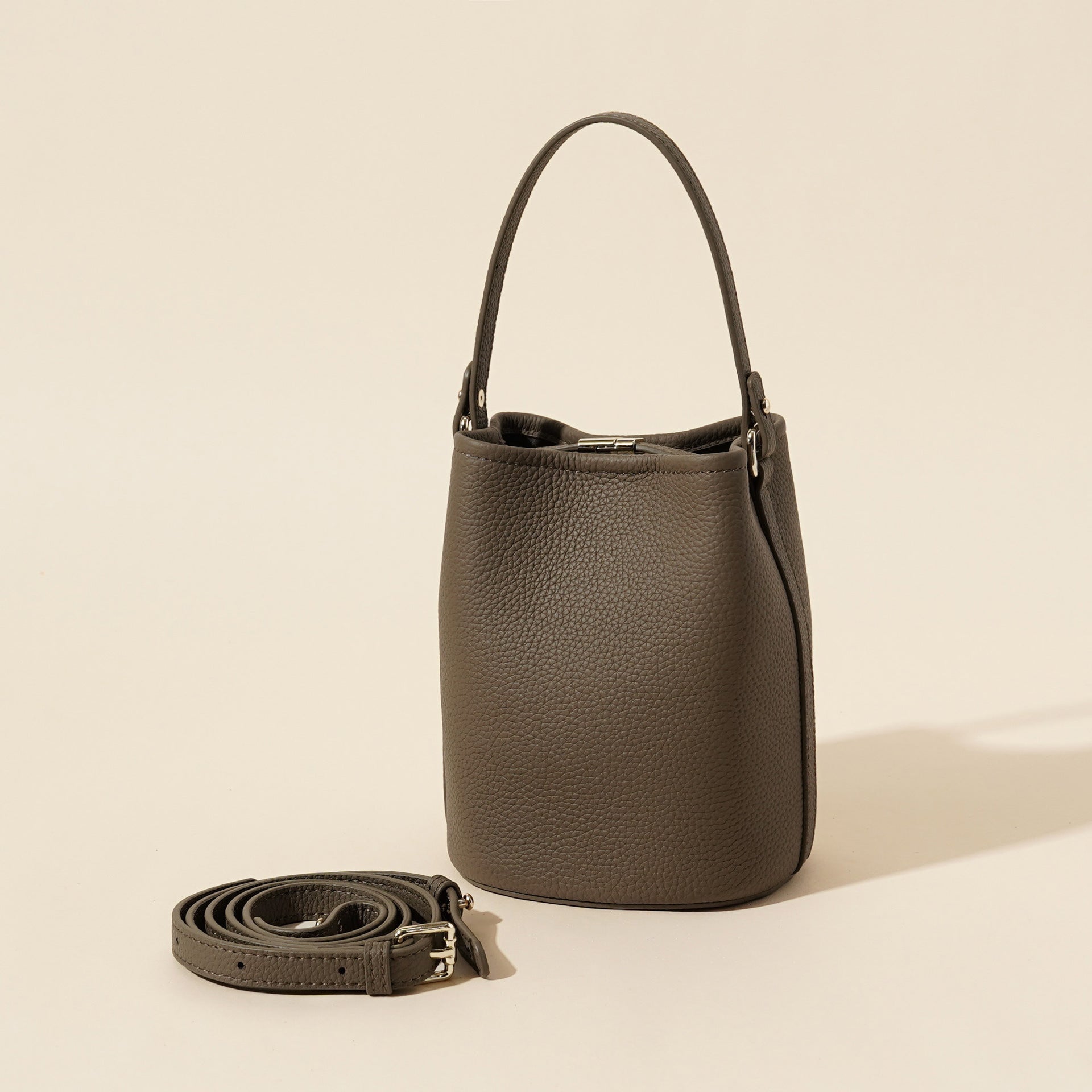 Cowhide Water Bucket Bag