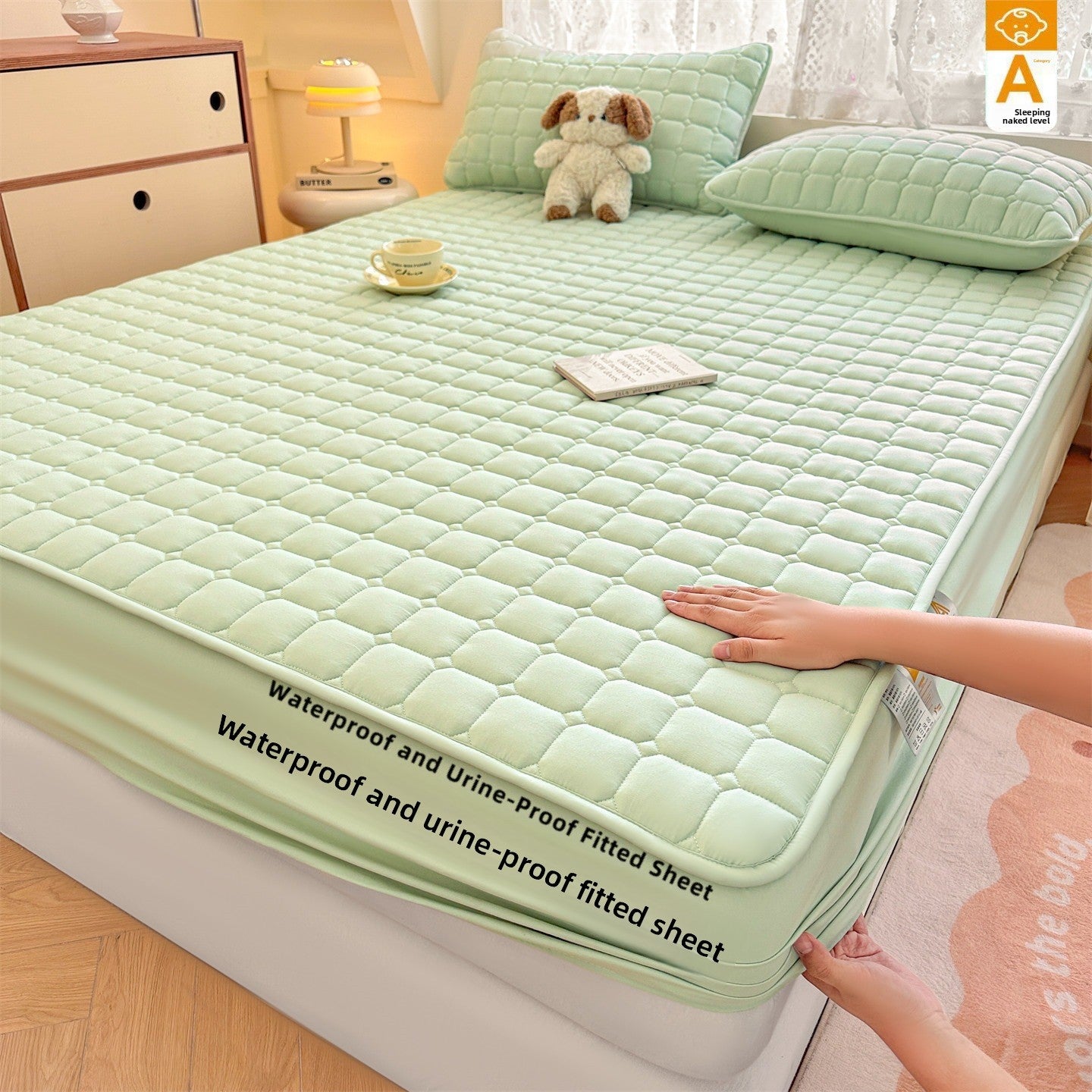 Cradle-style bed cover, baby-safe bed sheet