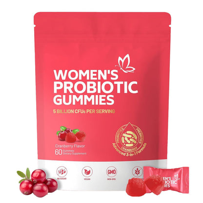 Cranberry Probiotic Gummies for Women