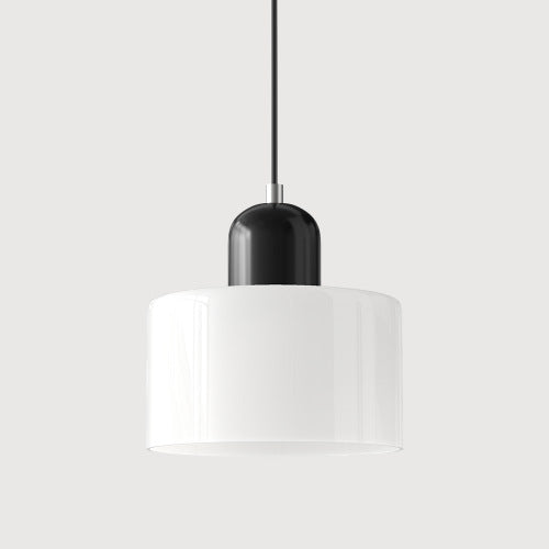 Cream-colored bedside pendant lamp