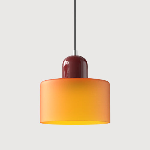Cream-colored bedside pendant lamp