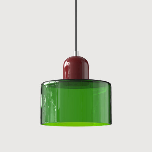 Cream-colored bedside pendant lamp