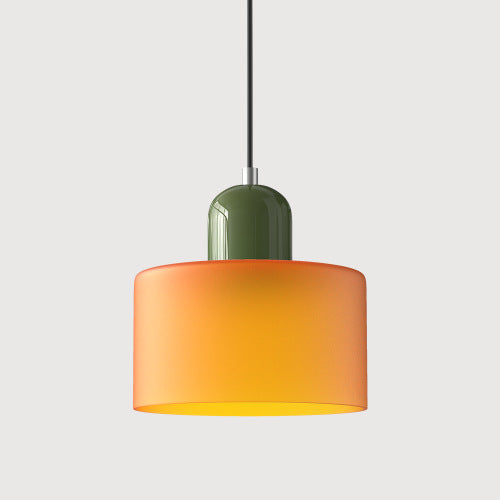 Cream-colored bedside pendant lamp