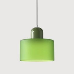 Cream-colored bedside pendant lamp