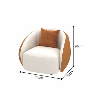 Cream-colored fabric sofa