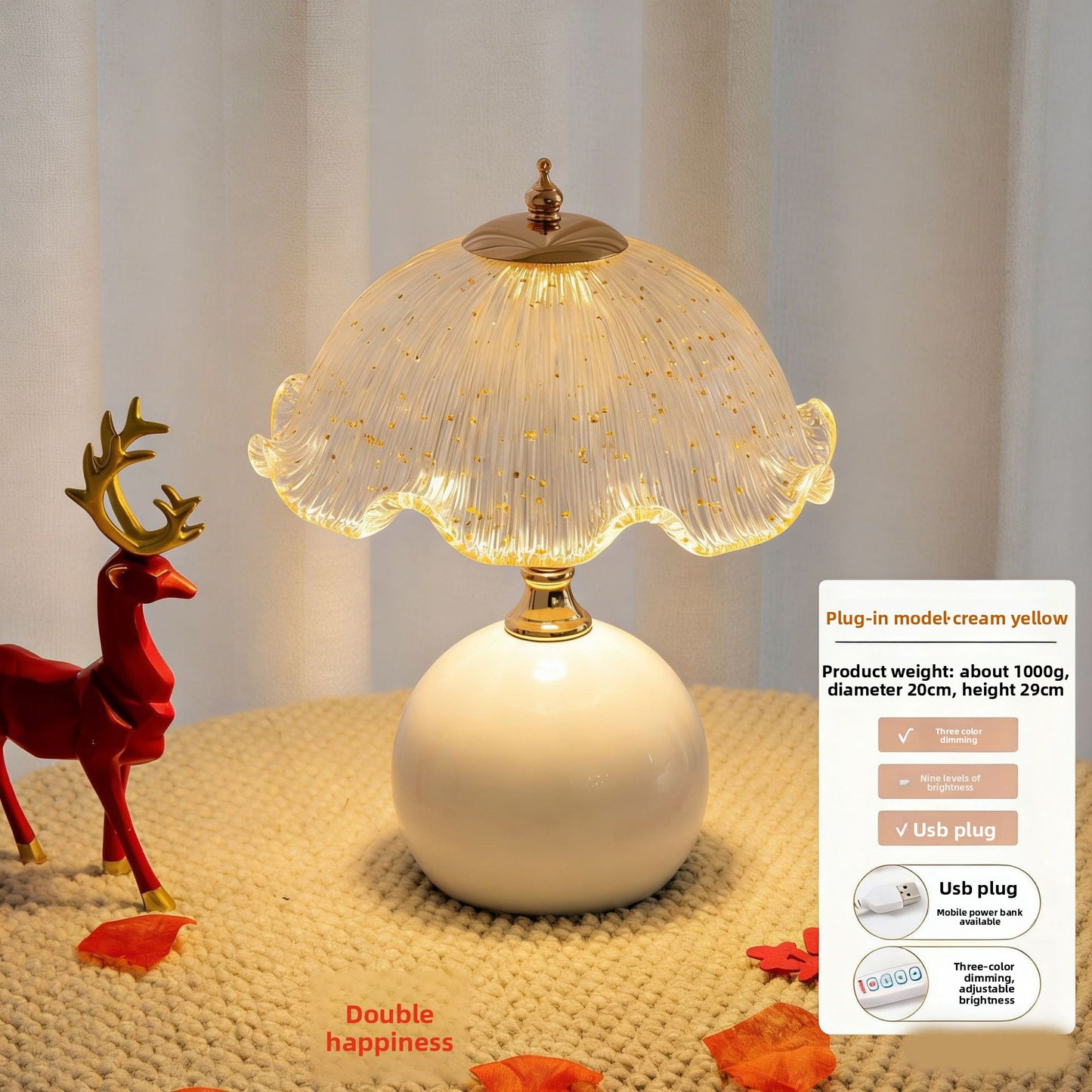 Cream Style Bedside Table Lamp