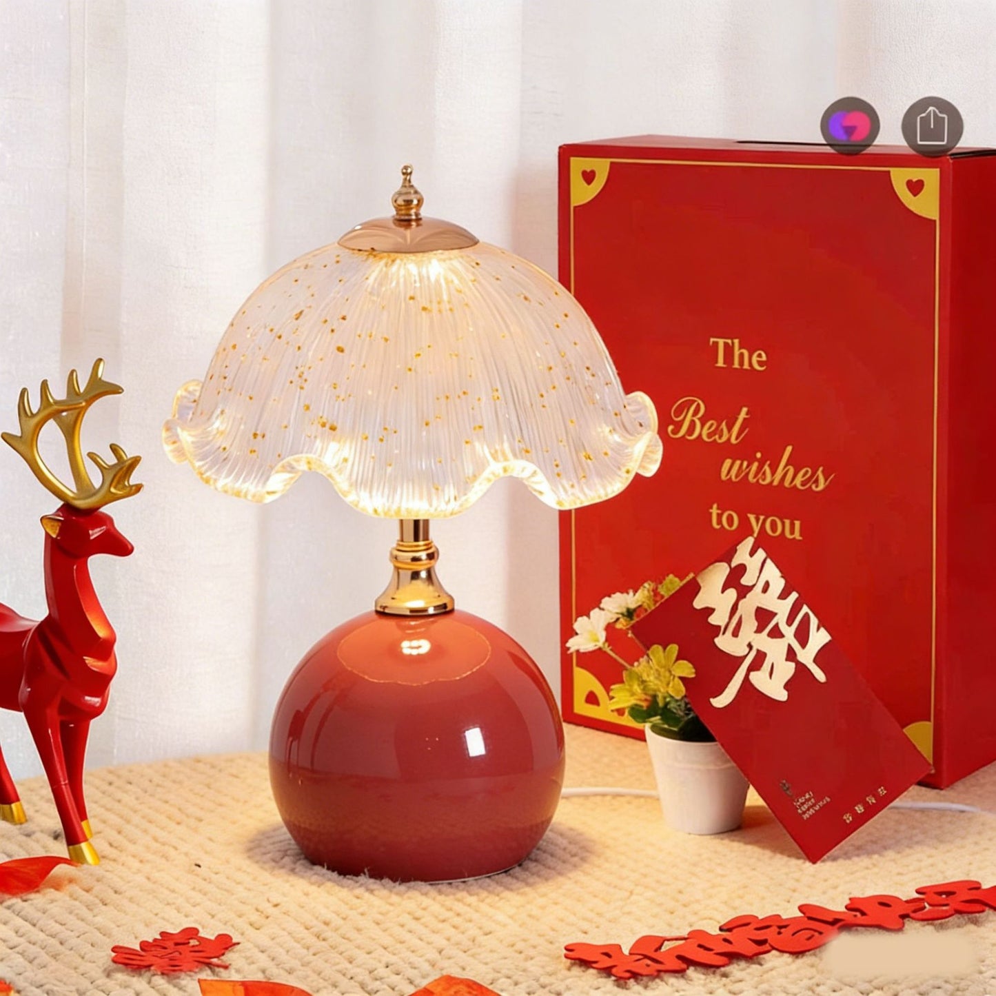 Cream Style Bedside Table Lamp