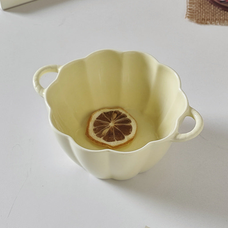 Cream Style Double Ear Soup Bowl