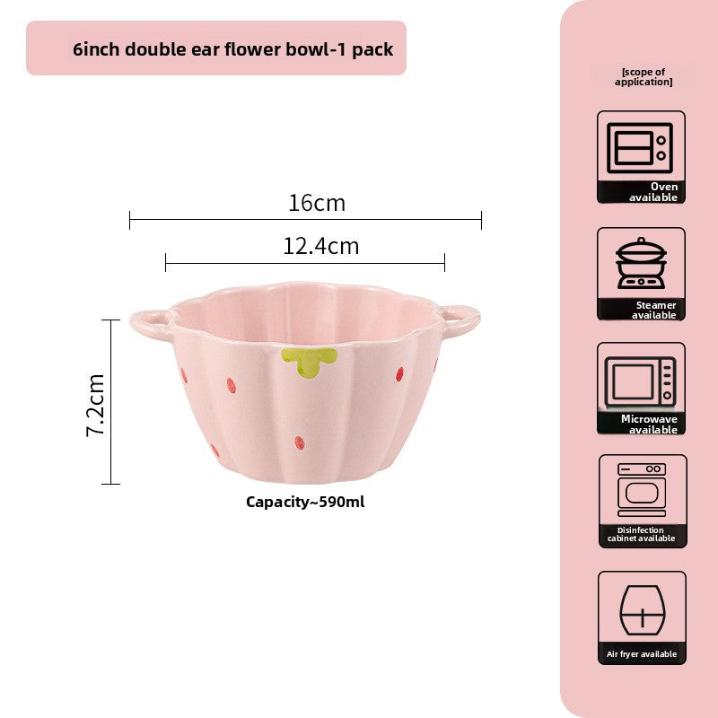 Cream Style Double Ear Soup Bowl