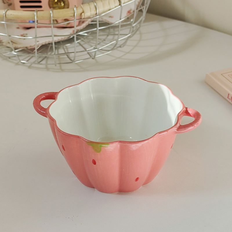 Cream Style Double Ear Soup Bowl