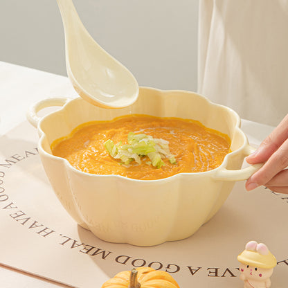 Cream Style Double Ear Soup Bowl