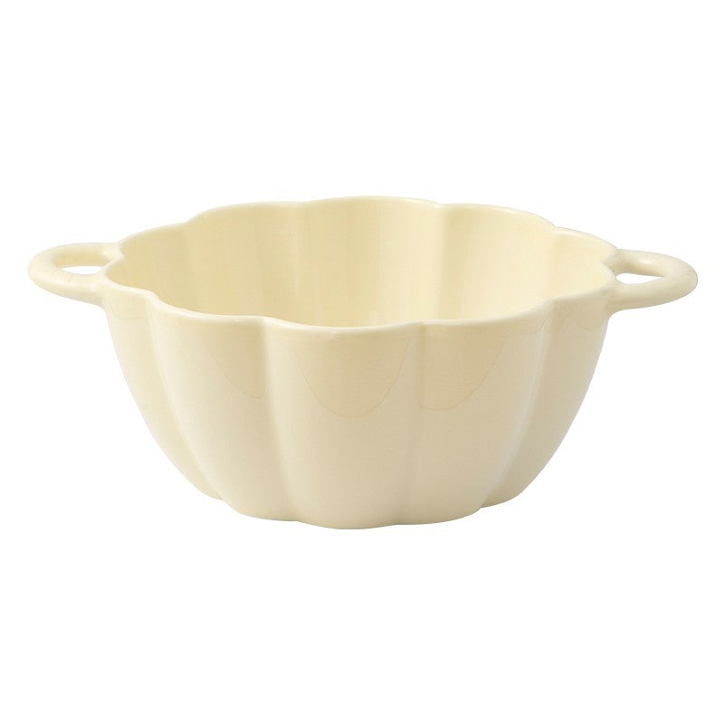 Cream Style Double Ear Soup Bowl