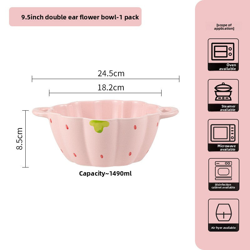 Cream Style Double Ear Soup Bowl