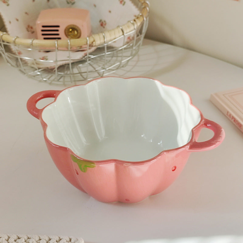 Cream Style Double Ear Soup Bowl
