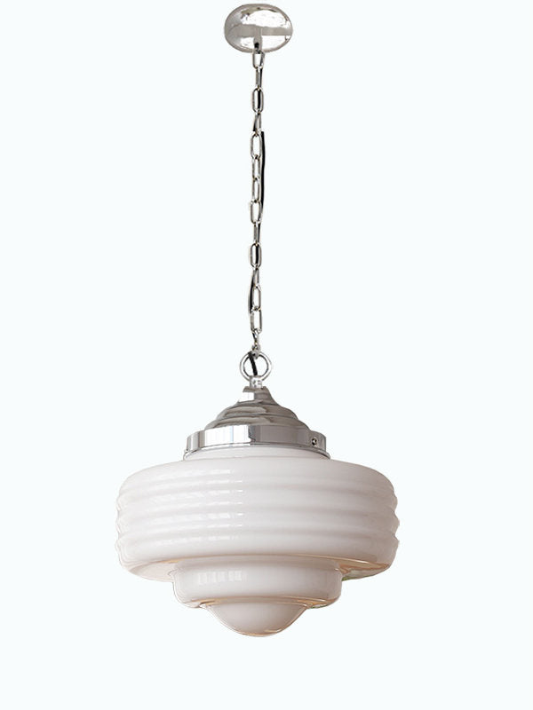 Cream-style glass dining pendant lamp