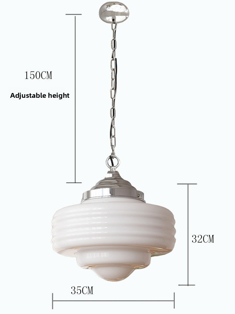 Cream-style glass dining pendant lamp