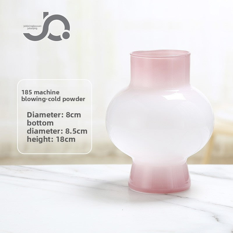 Cream Style Porcelain Powder Dining Table Flower Ornaments