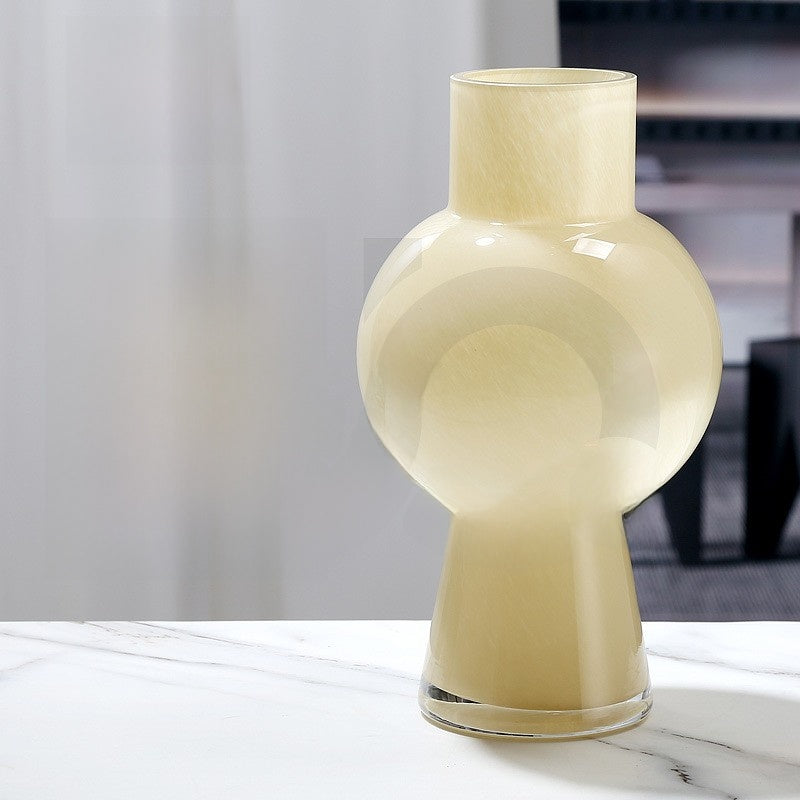 Cream Style Porcelain Powder Dining Table Flower Ornaments