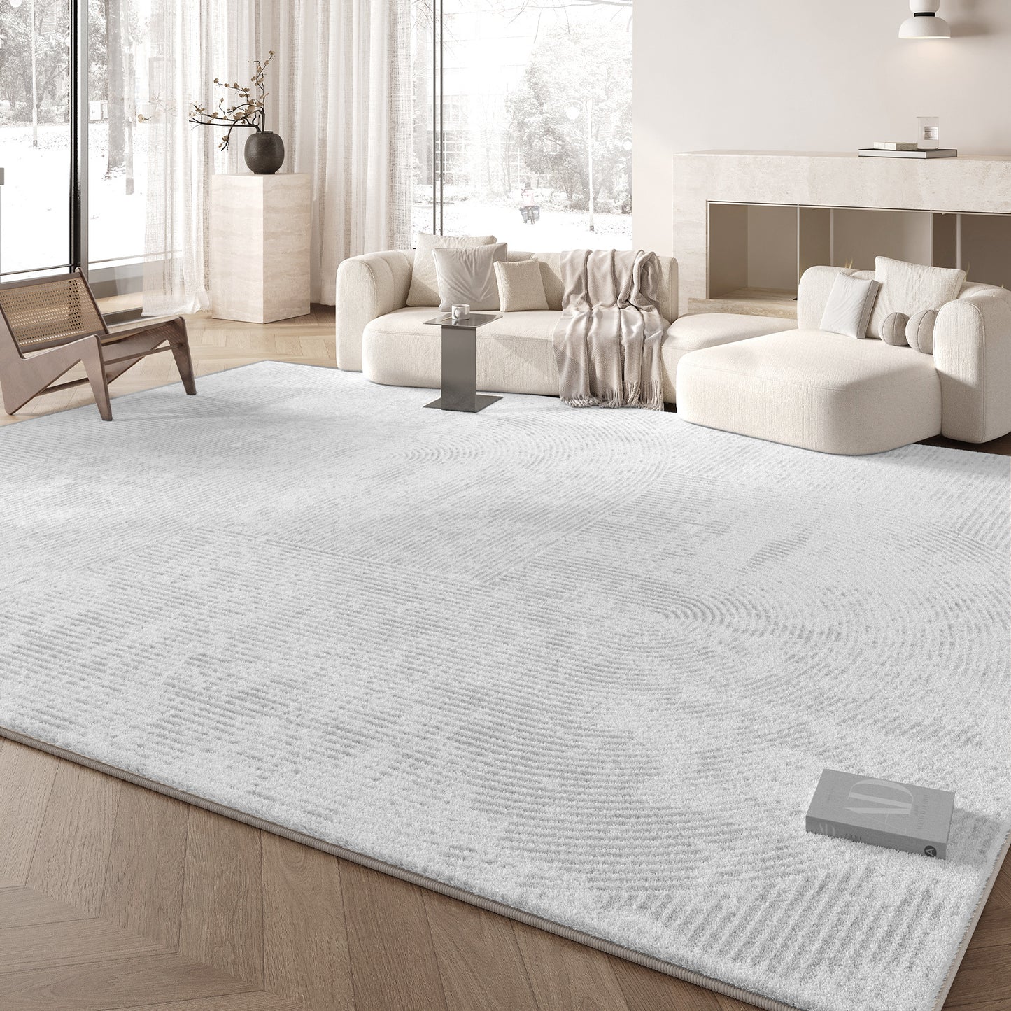 Cream Style Soft Polyester Carpet for Living Room