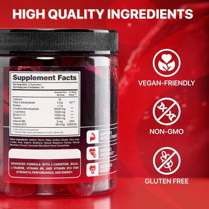 Creatine Vitamin Gummies Dietary Supplement