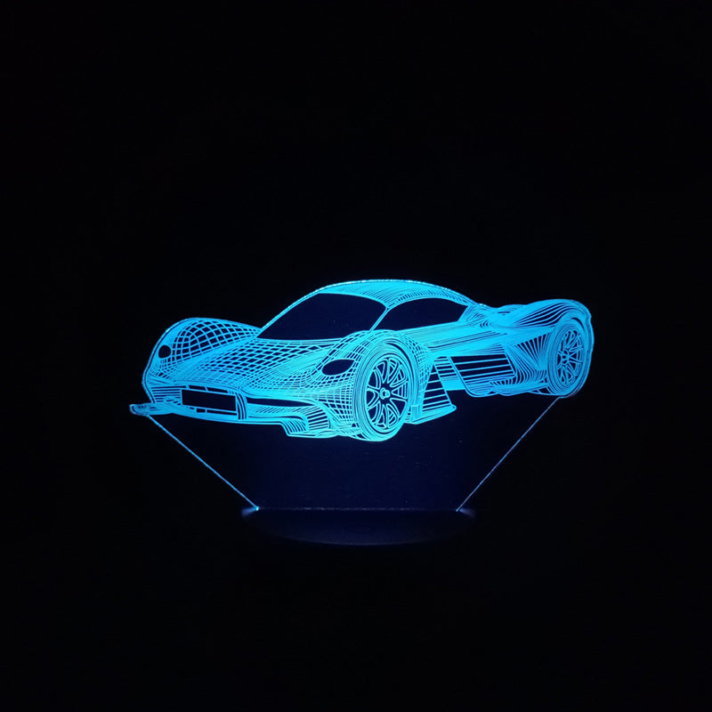 Creative 3D Airplane Sports Car LED Night Light