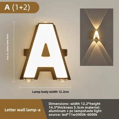 Creative Alphabet LED Wall Light