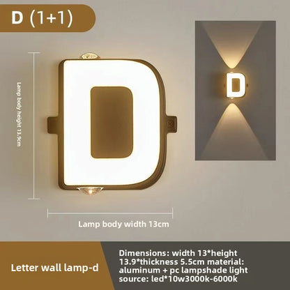 Creative Alphabet LED Wall Light